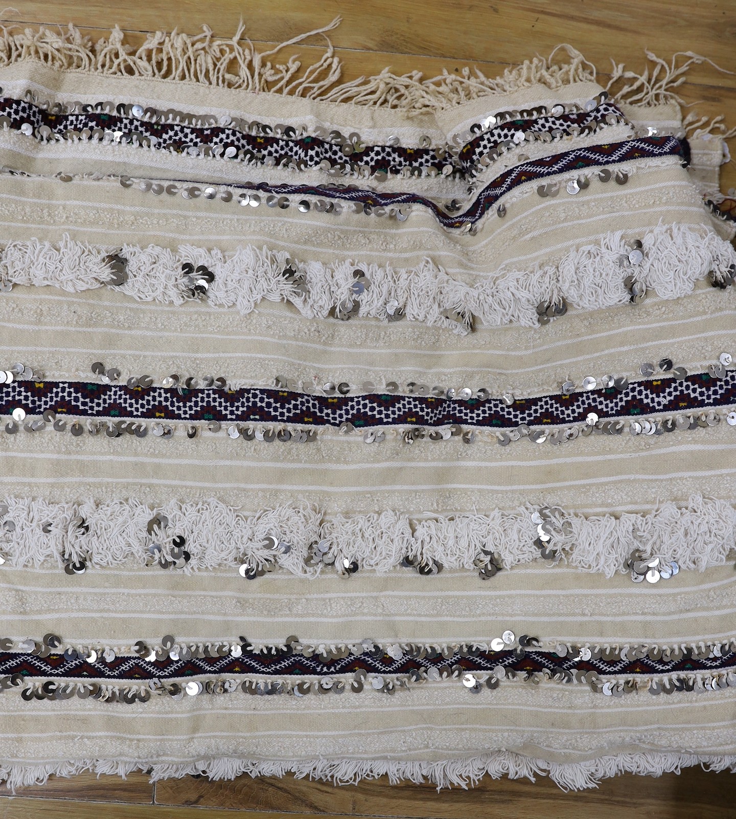 A vintage Moroccan wedding blanket